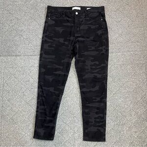 Social Standard By Sanctuary Ankle Skinny Camo Jeans Womens 10 Black Denim